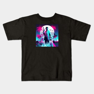 Alan Wake Vaporwave Kids T-Shirt